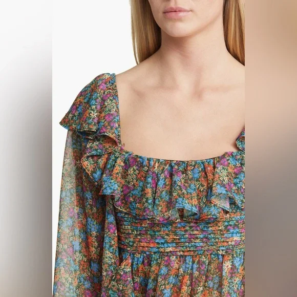 NWT For Love & Lemons Sheer Floral Brittany Dress – Size XS - Picture 8 of 16